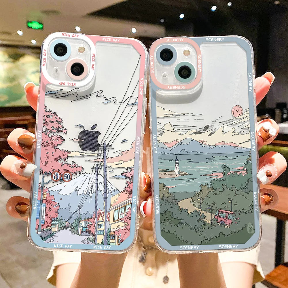 Anime Sunset iPhone Case