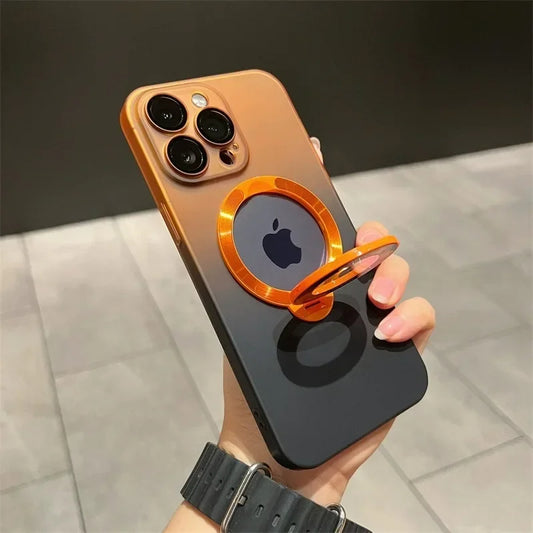 Luxury Gradient iPhone Case with Ring Stand